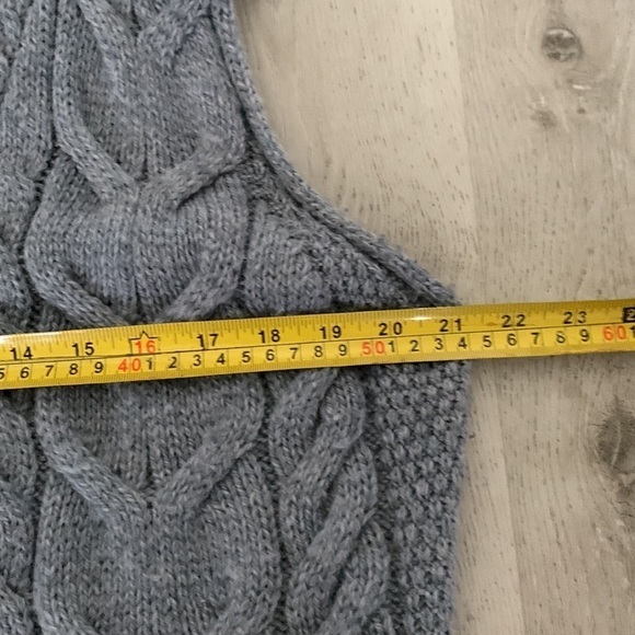 Carraigdonn Made in Ireland Rare Merino Wool Sweater‎ open cardigan vest gray M - Picture 10 of 12